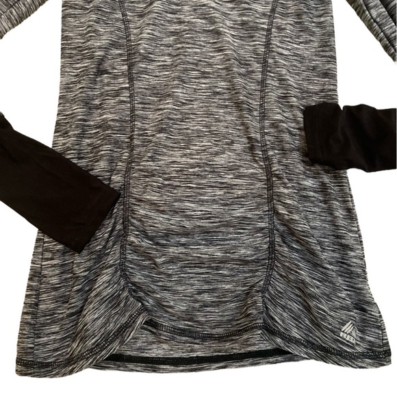 RBX performance athletic hoodie gray heathered Overstitching thumb hole small - Picture 7 of 14